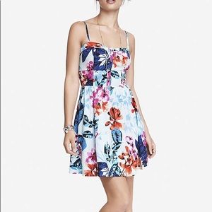 Express Tropical Print Cami Dress